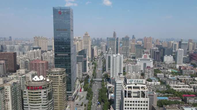 航拍武汉城市建设