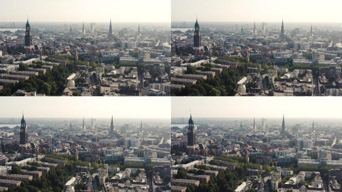 汉堡鸟瞰图城市化北欧旅游钟楼