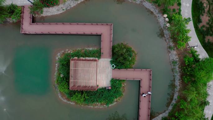 忻州新城湿地公园垂直航拍
