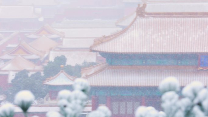4K拍摄北京故宫雪景