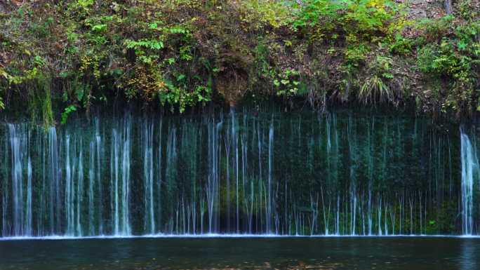 日本长野的瀑布。实拍视频素材