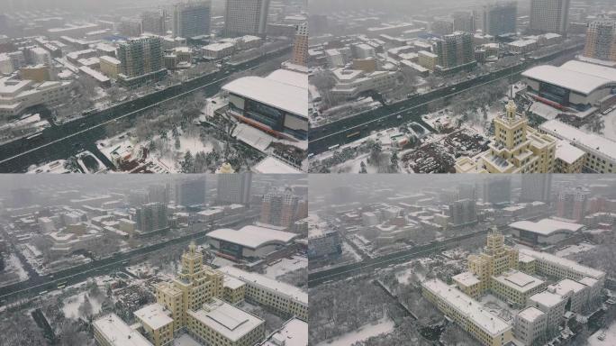 航拍冰雪之旅：大雪冰挂让哈尔滨白色浪漫3