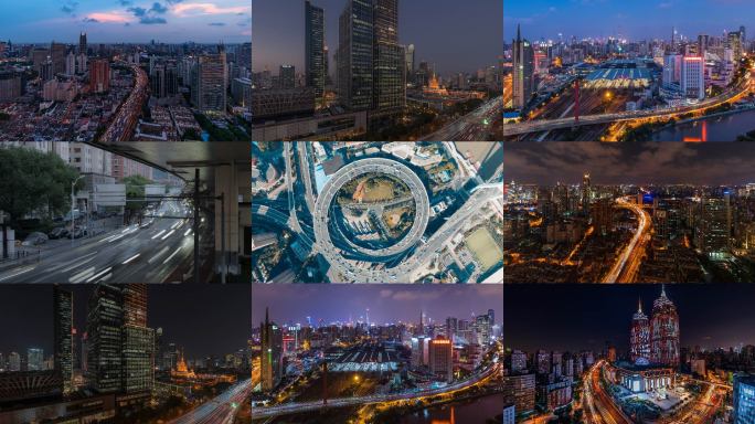 上海城市延时上海航拍
