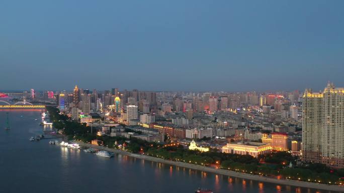 哈尔滨市中心航拍