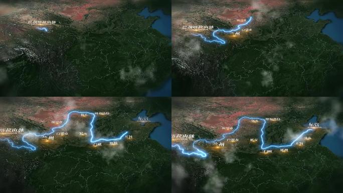 黄河流域水系地图