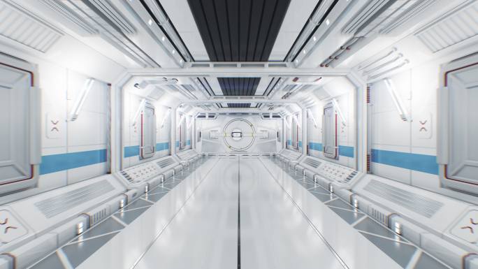 太空船隧道科技科幻4K
