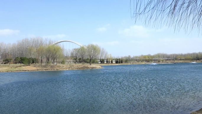 北京 温榆河 河流 桥 钓鱼 垂钓河边