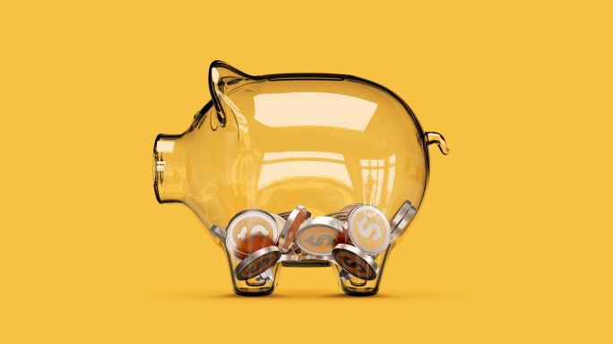 玻璃小猪存钱罐动画
