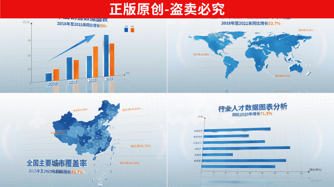 干净科技感企业图表数据包装