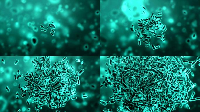 克隆细菌，美丽的3d动画