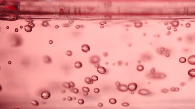 粉红玫瑰花透明质酸透明液体