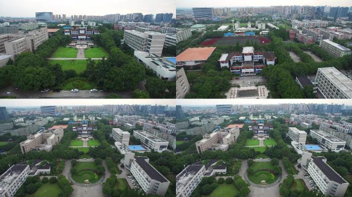 大学航拍，嘉兴学院，嘉兴高校，越秀校区