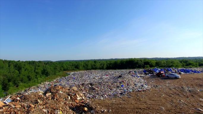 空中垃圾填埋场垃圾分类处理保护爱护环境环