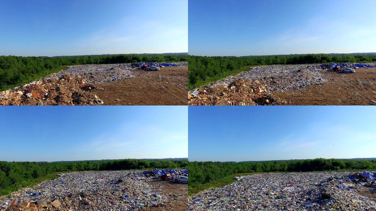 空中垃圾填埋场垃圾分类处理保护爱护环境环