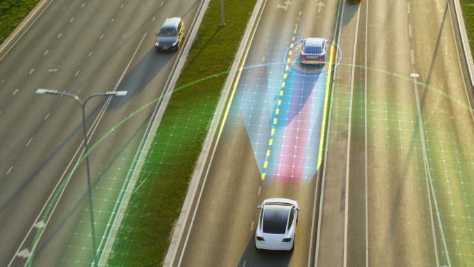 自动驾驶汽车概念智慧驾驶新能源汽车智能驾