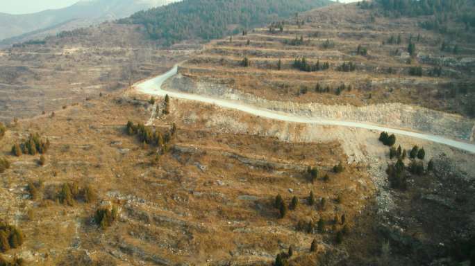 乡村山区公路村容村貌