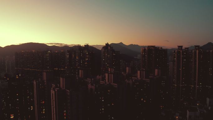 香港人口稠密的住宅小区