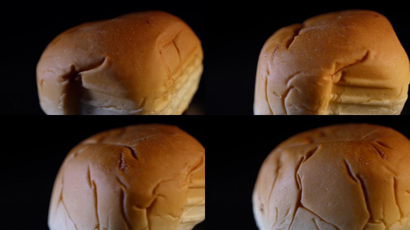 特写面包豆沙馅面包 (4)