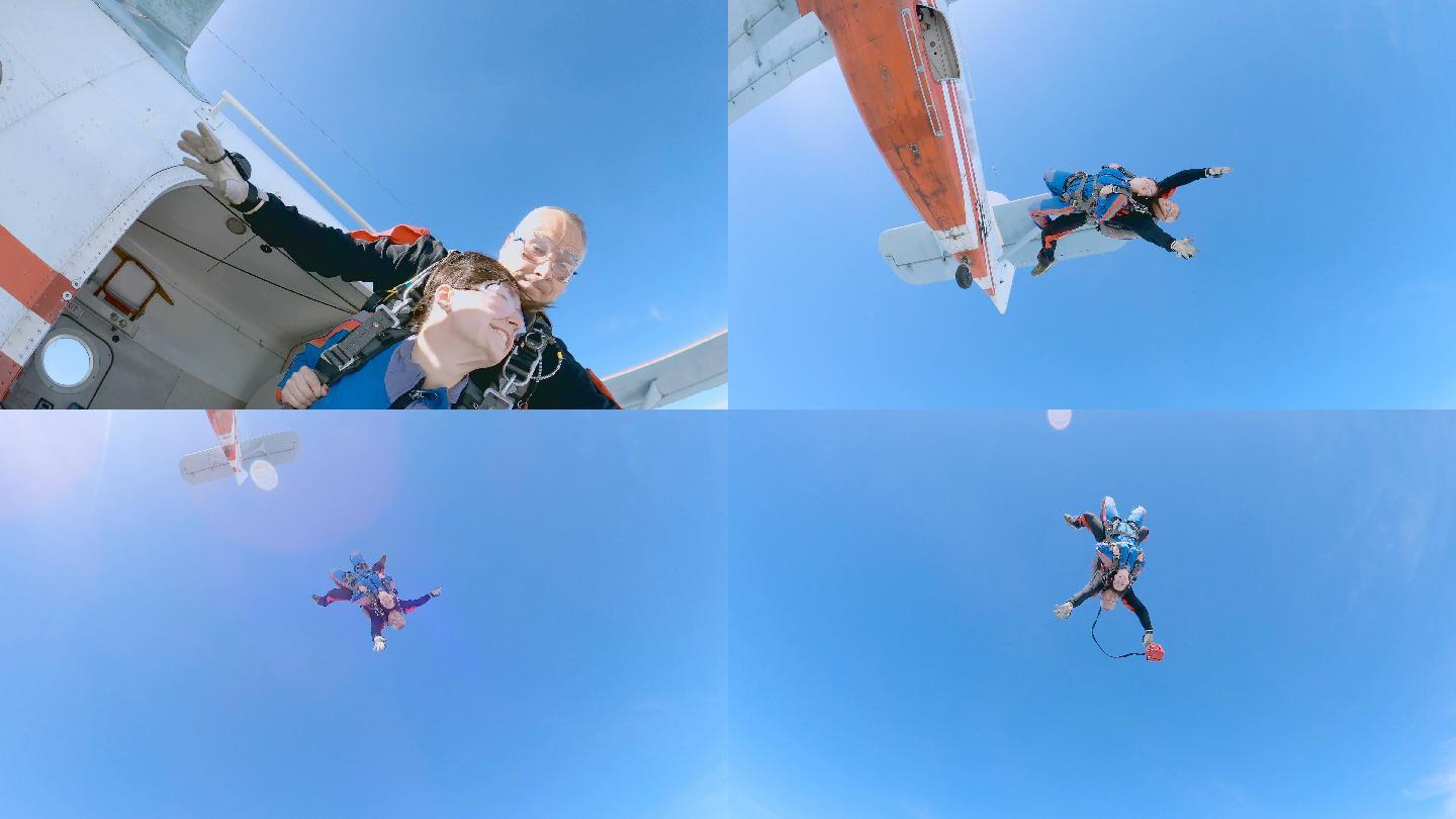 极限运动跳伞运动挑战极限高空开伞