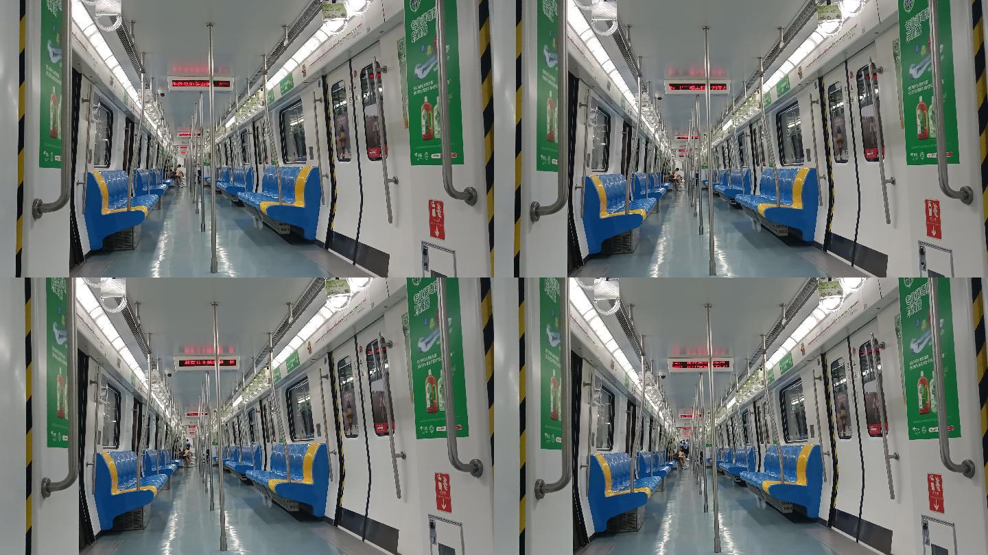 4k北京 地铁 无人 夜间地铁 空座