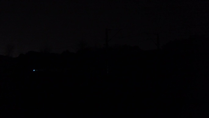 夜晚 火车 陇海铁路