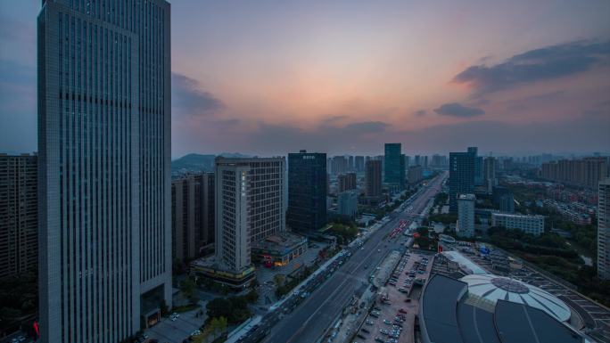 杭州萧山金城路延时