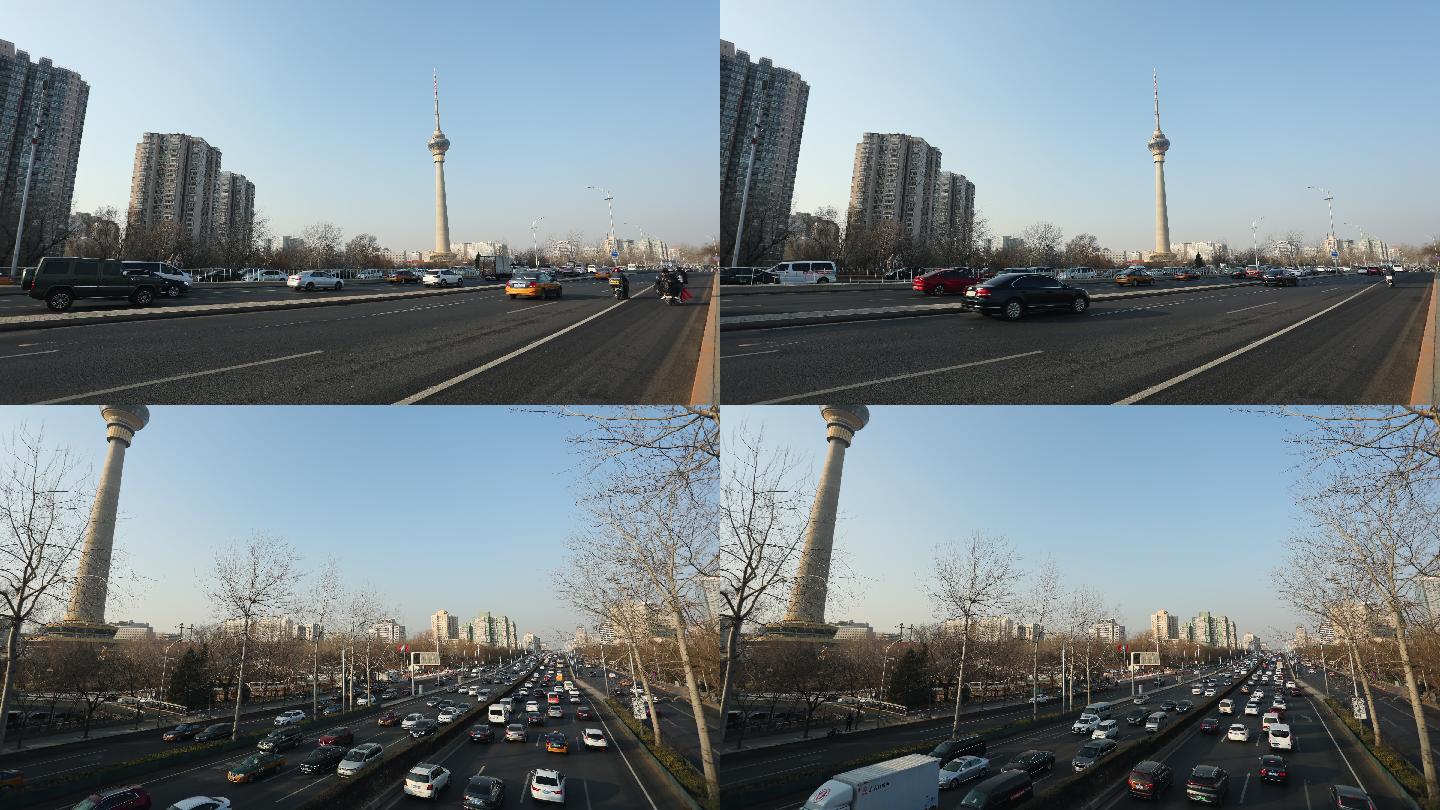 北京三环路车流