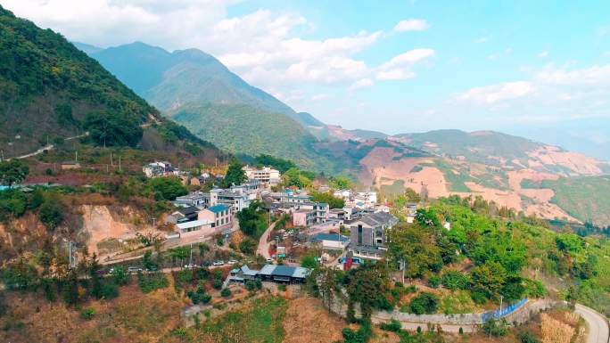 航拍高高黎贡山百花岭