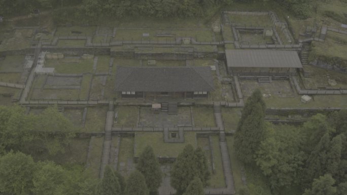 贵州遵义土司城堡遗址4k航拍素材