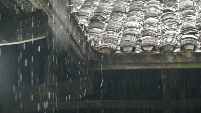 屋檐雨水雨滴下雨