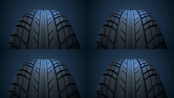 车轮车胎纹理3d立体特效动画