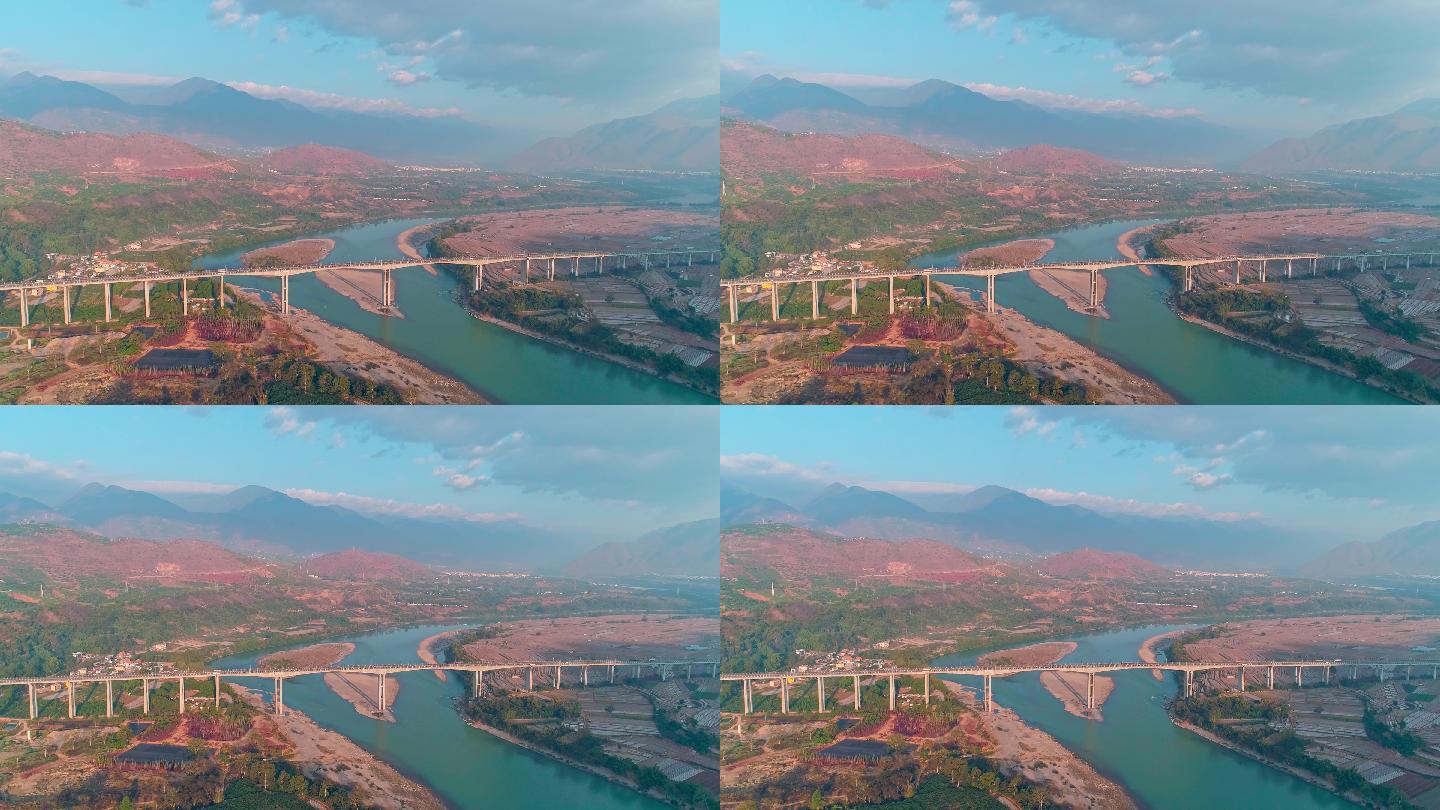 航拍潞江大桥