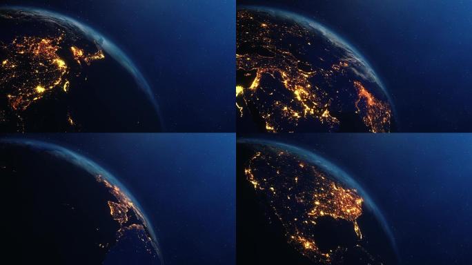 地球自转三维模型3d动画流浪地球
