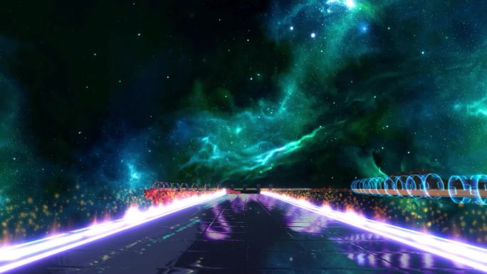 出众的舞台背景科幻漫游LED背景元宇宙