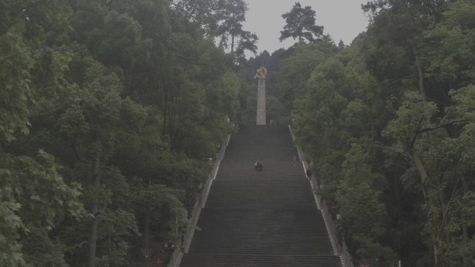 贵州遵义红军山烈士陵园4k航拍素材