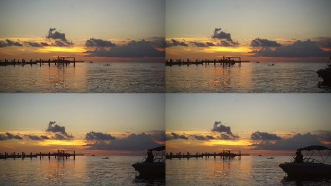 太阳落在佛罗里达群岛