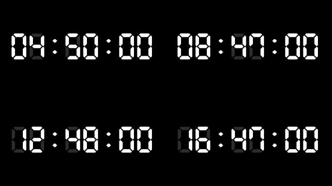 24小时数字时钟动画。