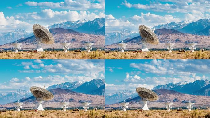 移动的射电望远镜太空探索延时宇宙星空