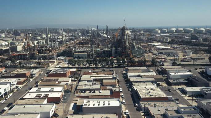 4K鸟瞰油气石化工业及炼油厂