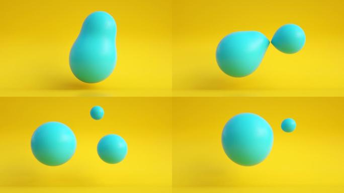 蓝色球体概念艺术动态大屏LED