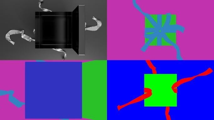 优雅的黑色礼品盒动画