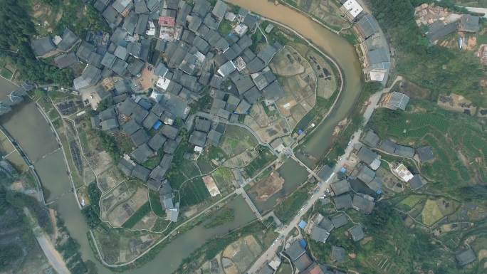 中国三江城阳地区的航空影像