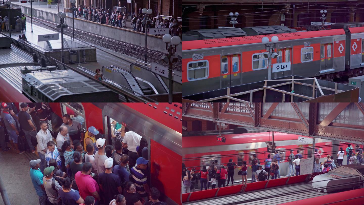 1080p巴西圣保罗火车站视频