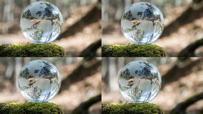 地球仪透明圆球光泽质感材质