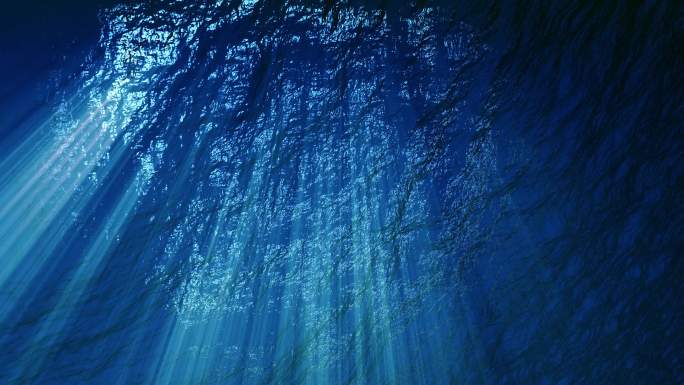 水下背景海水海浪震撼三维特效全息投影沉浸
