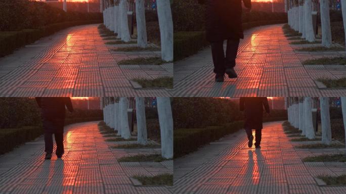 男人的脚步，走向阳光