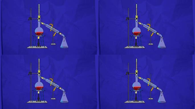 蒸馏过程火苗燃烧实验