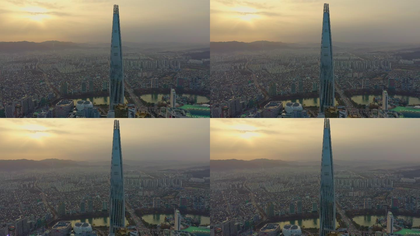 韩国首尔乐天世界大厦鸟瞰图