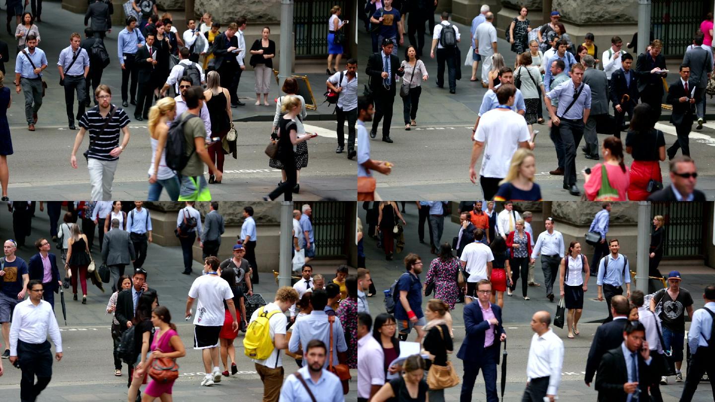悉尼街头挤满了购物者、游客和上班族