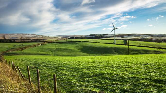 风力涡轮机风车发电风能新能源低碳环保
